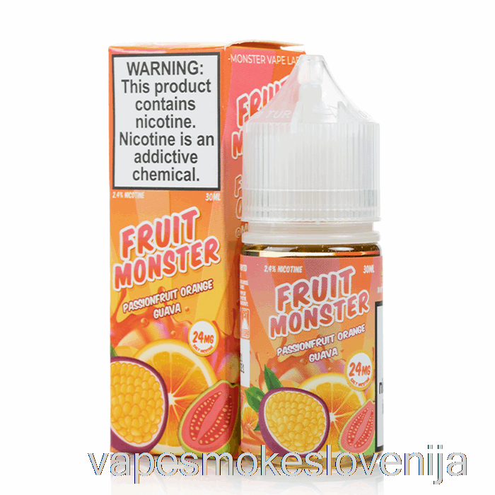 Vape Slovenija Passionfruit Pomaranča Guava - Fruit Monster Salts - 30ml 24mg